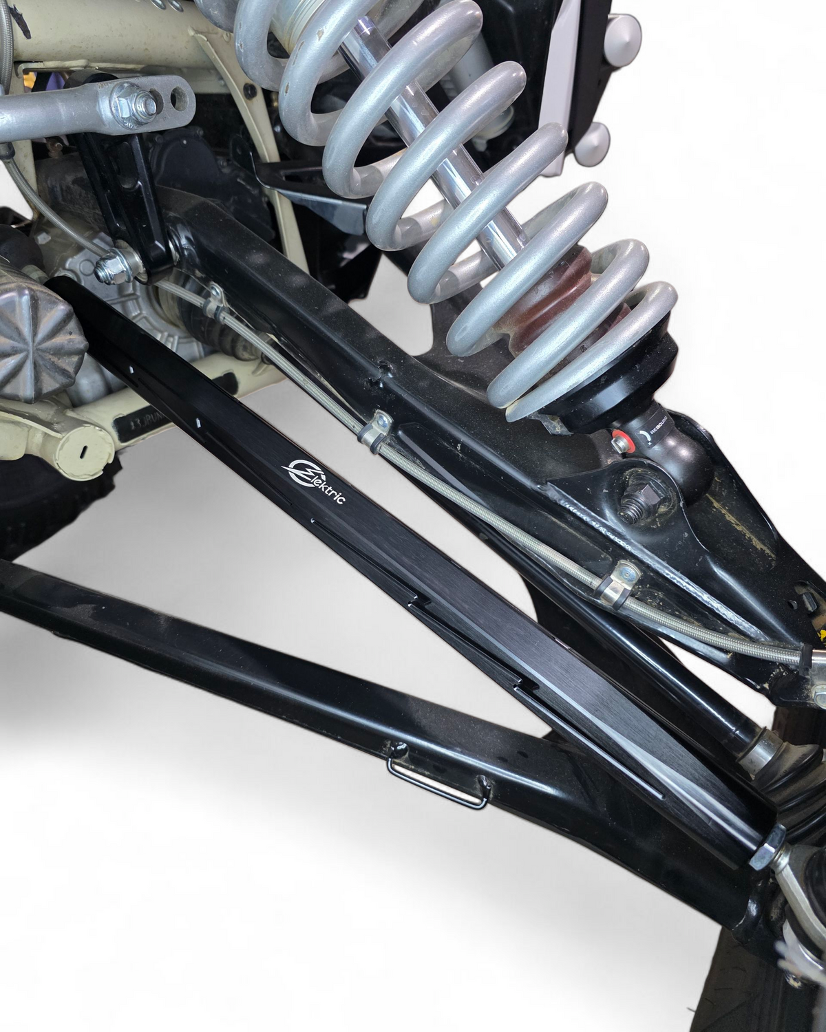 Can-Am X3 Billet Tie Rods shown solo in clear displaying full 6061 aluminum construction