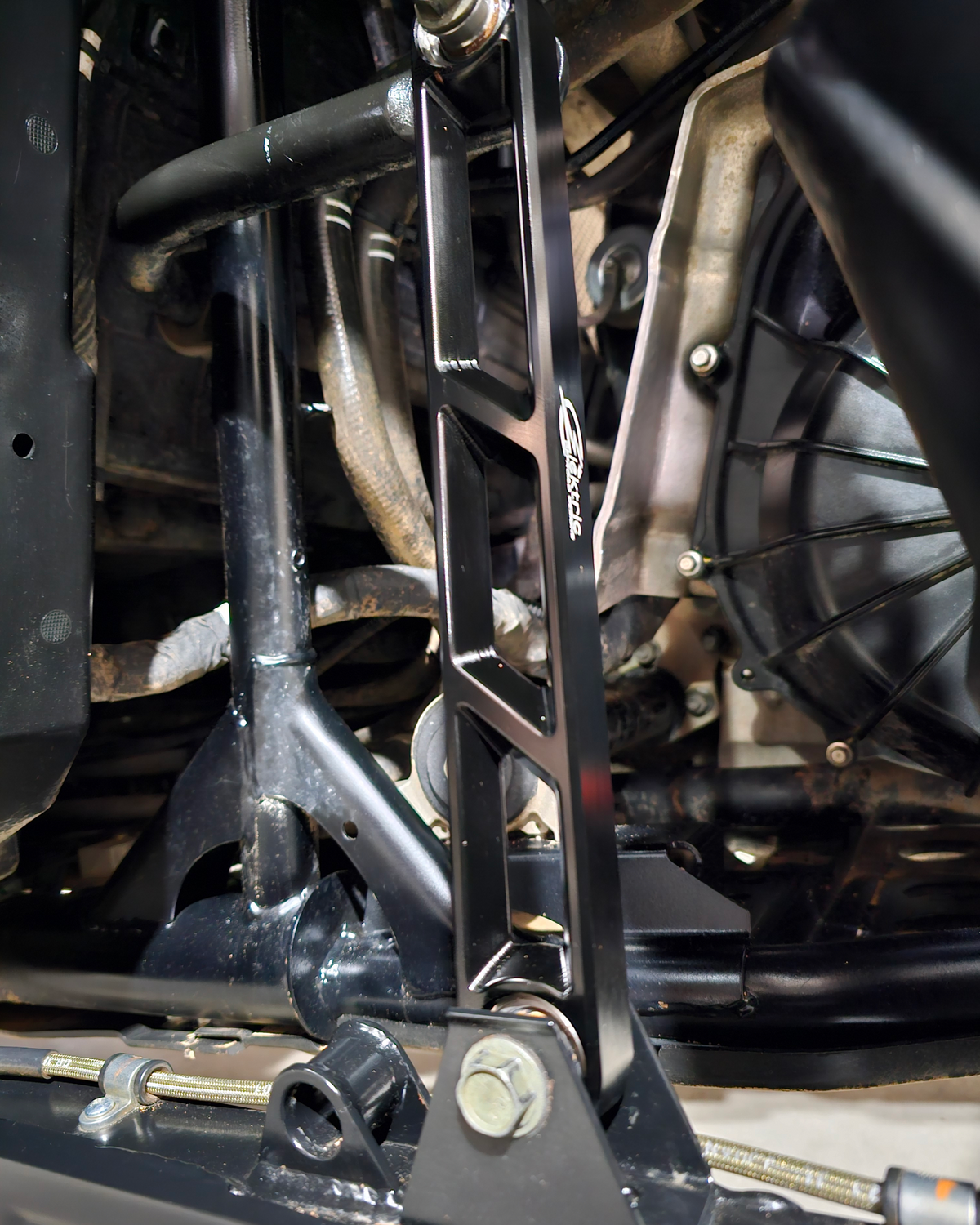 Polaris RZR Pro XP Rear Sway Bar Link shown solo displaying full billet construction