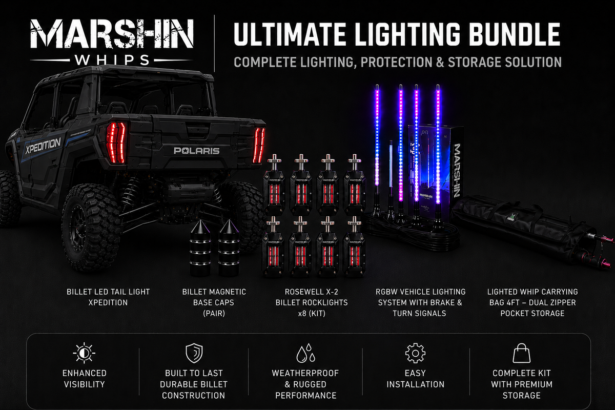 Polaris Xpedition RGBW LED Combo Kit | Whips & Rock Lights