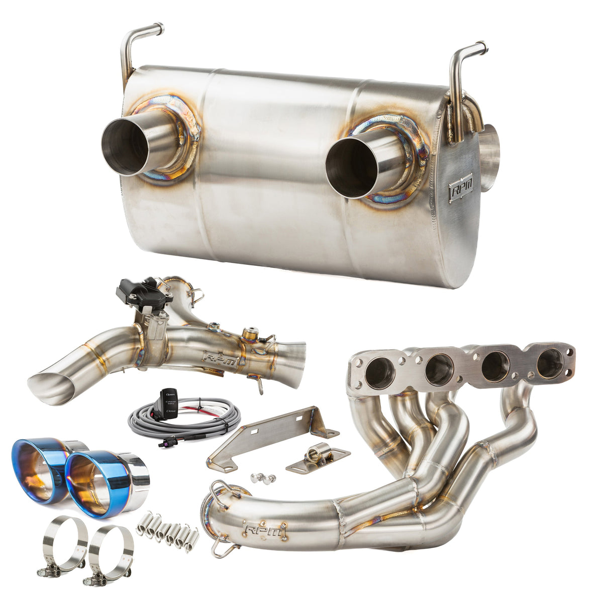 RPM SxS Kawasaki Teryx H2 2.5" Full Exhaust System with Chambered Muffler + Optional E-Valve