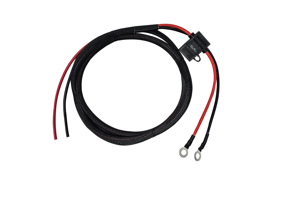 UTV Stereo power wire harness with inline fuse and ring terminals