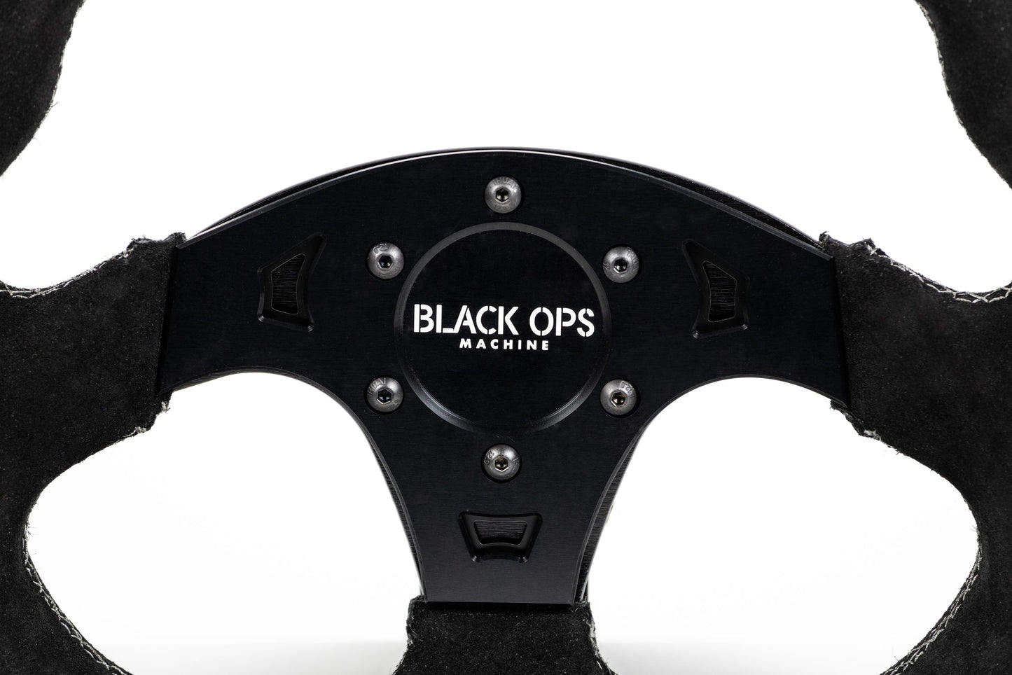 Black Ops D-Shaped Steering Wheel - Suede