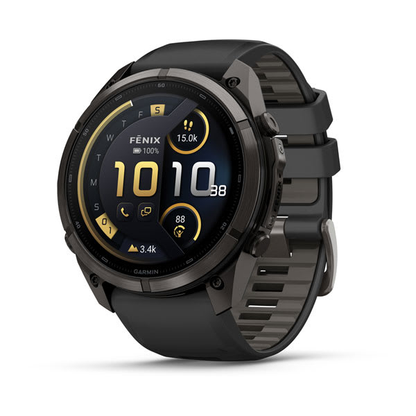 fēnix® 9 Pro – inReach®, 51 mm Carbon Gray DLC Titanium with Black/Pebble Gray Silicone Band