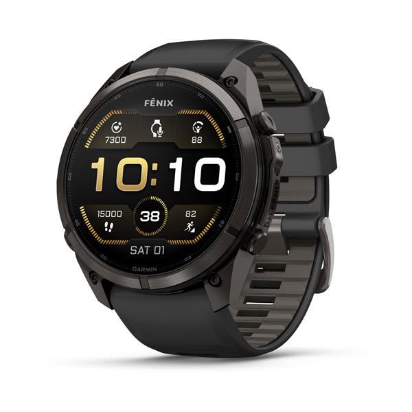 fēnix® 9 Pro – 51 mm Carbon Gray DLC Titanium with Black/Pebble Gray Silicone Band