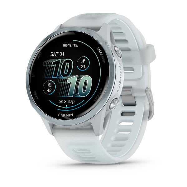 Forerunner® 570 - 42mm, Cloud Blue Aluminum with Translucent Whitestone/Cloud Blue Band