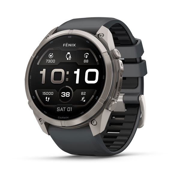 fēnix® 9 Pro – 51 mm Titanium with Graphite/Black Silicone Band