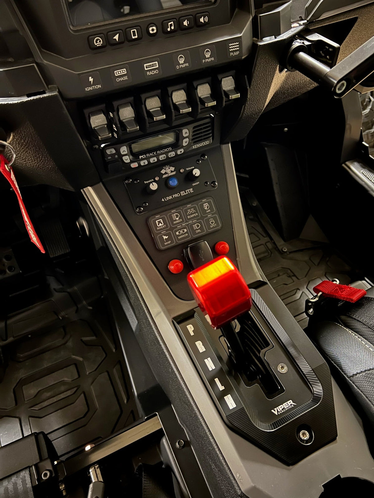 Polaris RZR Pro R Short Console – Rugged Radios + 4-Switch Mount (2020–2024)