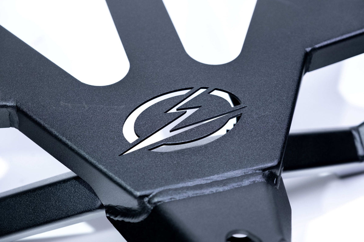 Can-Am Maverick X3 Baja spare tire rack shown solo displaying full aluminum construction