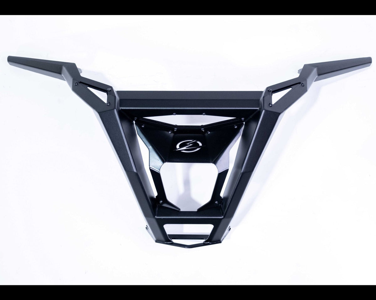 Driver side view of Volt rear bumper installed on Polaris RZR Pro R