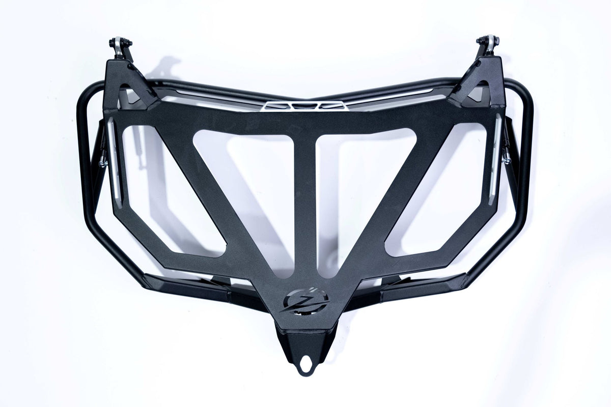 Aluminum rail and weld detail on Can-Am Maverick X3 Baja spare tire rack