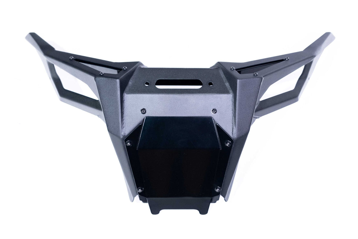 Direct front view of 2022-2024 Polaris RZR Pro R Turbo R Volt Series front winch bumper