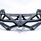 Driver side view of Volt Series Baja tire rack installed on Can-Am Maverick X3