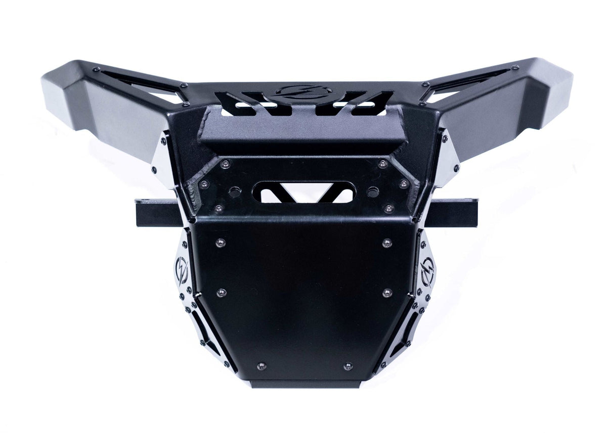 Can-Am Maverick X3 Volt Series Winch Front Bumper with winch installed showing clean hidden integration behind bumper