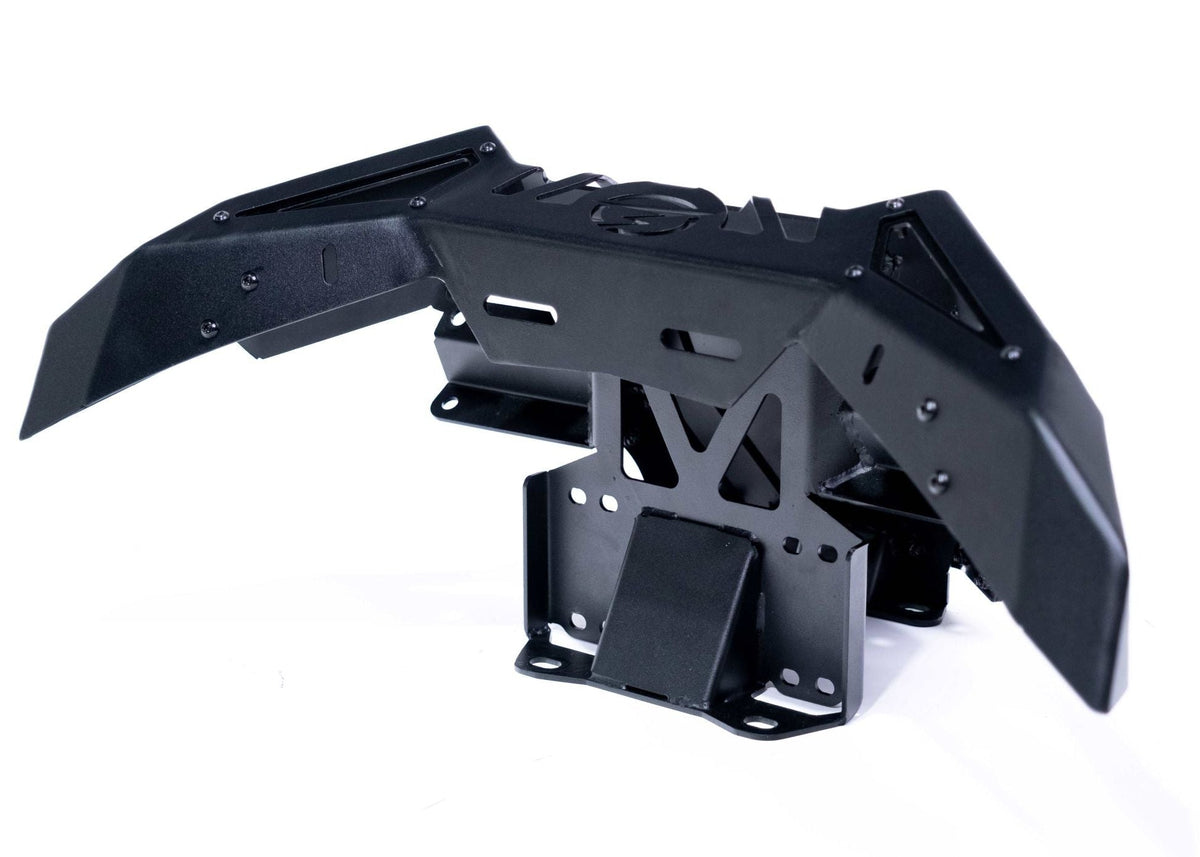 Corner detail of Can-Am Maverick X3 Volt Series Winch Bumper showing reinforced steel edge and weld quality