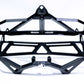 Gas strut assisted lid mechanism on Can-Am Maverick X3 Baja tire rack revealing storage