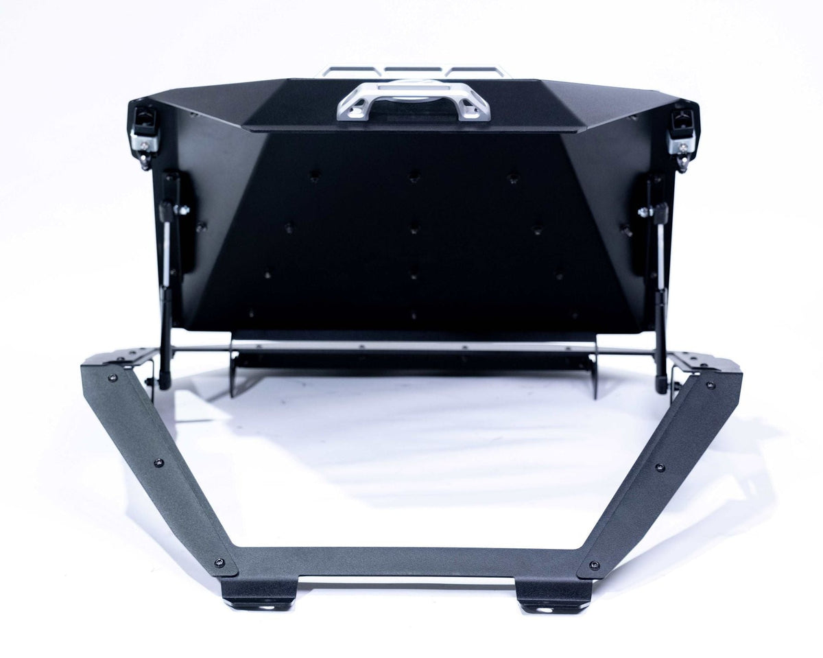 Hammer black finish texture close-up on Polaris RZR Baja bed box