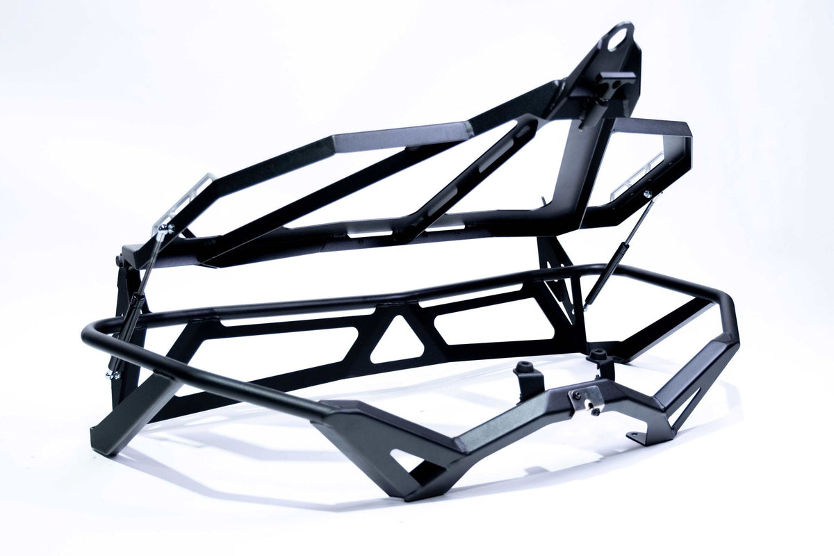 Trail-ready Can-Am Maverick X3 with Volt Series Baja tire rack and spare