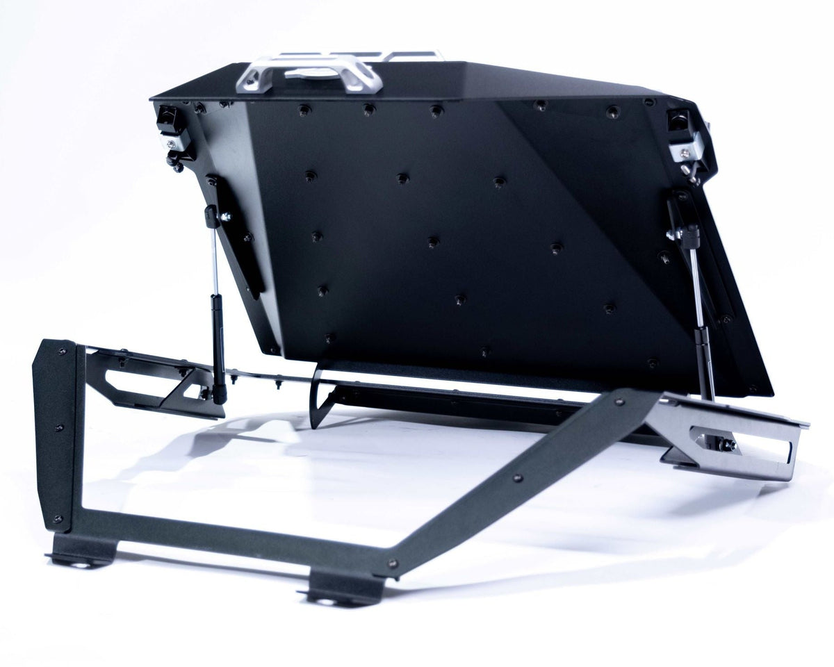 Polaris RZR Volt Series Baja bed box shown solo displaying full steel and billet construction