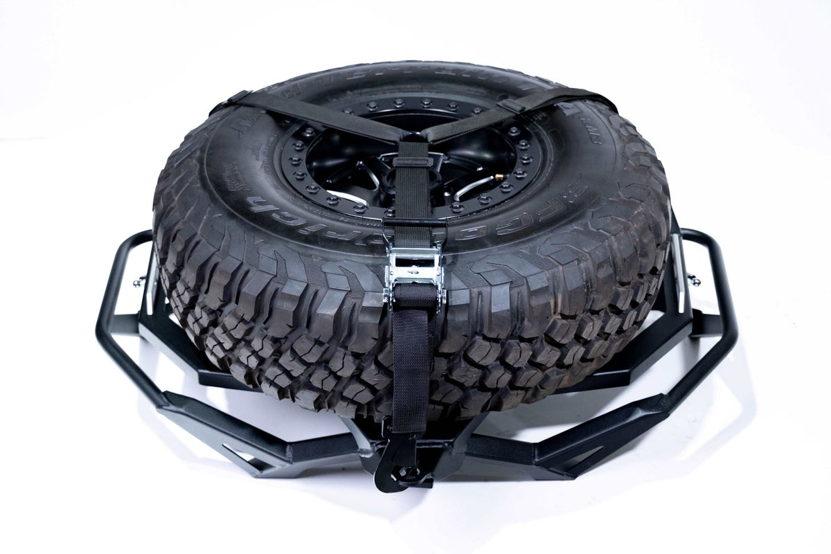 Can-Am Maverick X3 Baja tire rack finish texture close-up