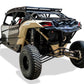 Bolt-on mounting point detail on Can-Am Maverick X3 Baja tire rack showing direct-fit installation
