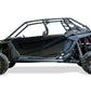 Full side view of 4-seat Polaris RZR with Volt Series rock sliders