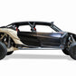 Steel slider and satin black aluminum accent plate detail on Can-Am Maverick X3 Volt Series Rock Sliders