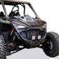 Hidden winch mount behind the bumper skid on Polaris RZR Pro R front winch bumper
