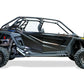 Aluminum accent plate and steel slider junction detail on Polaris RZR rock sliders