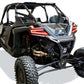 Billet aluminum tie-down rails on top of Polaris RZR Baja bed box lid