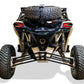 Hammer black powder coat finish detail on Can-Am Maverick X3 Baja tire rack