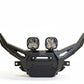 Front three-quarter view of Polaris RZR Pro R Turbo R Volt front winch bumper with satin black panels