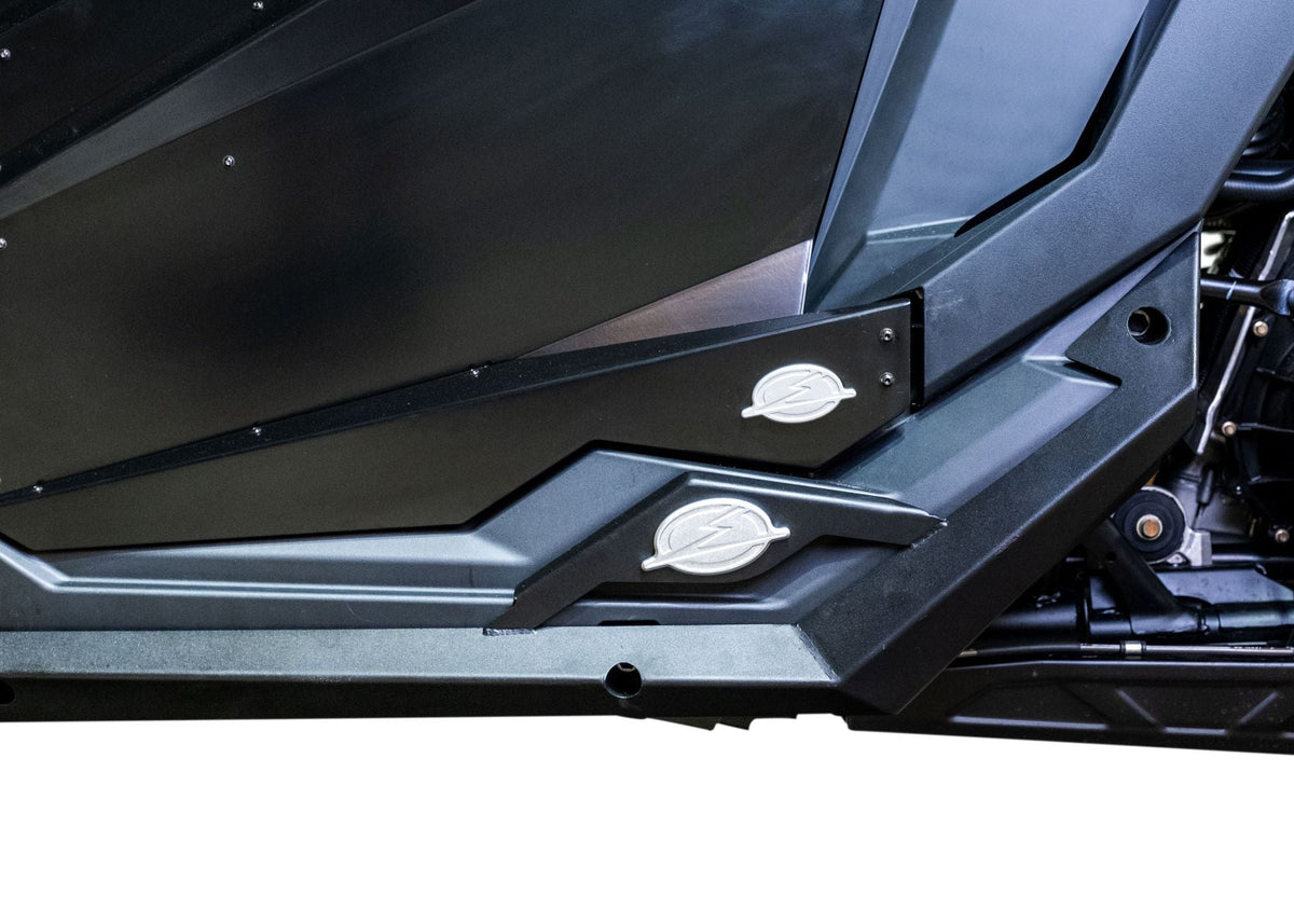 Front rocker section of Volt rock sliders on Polaris RZR Pro XP
