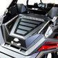 Hammer black powder coat and satin black accent panels on Polaris RZR Baja bed box