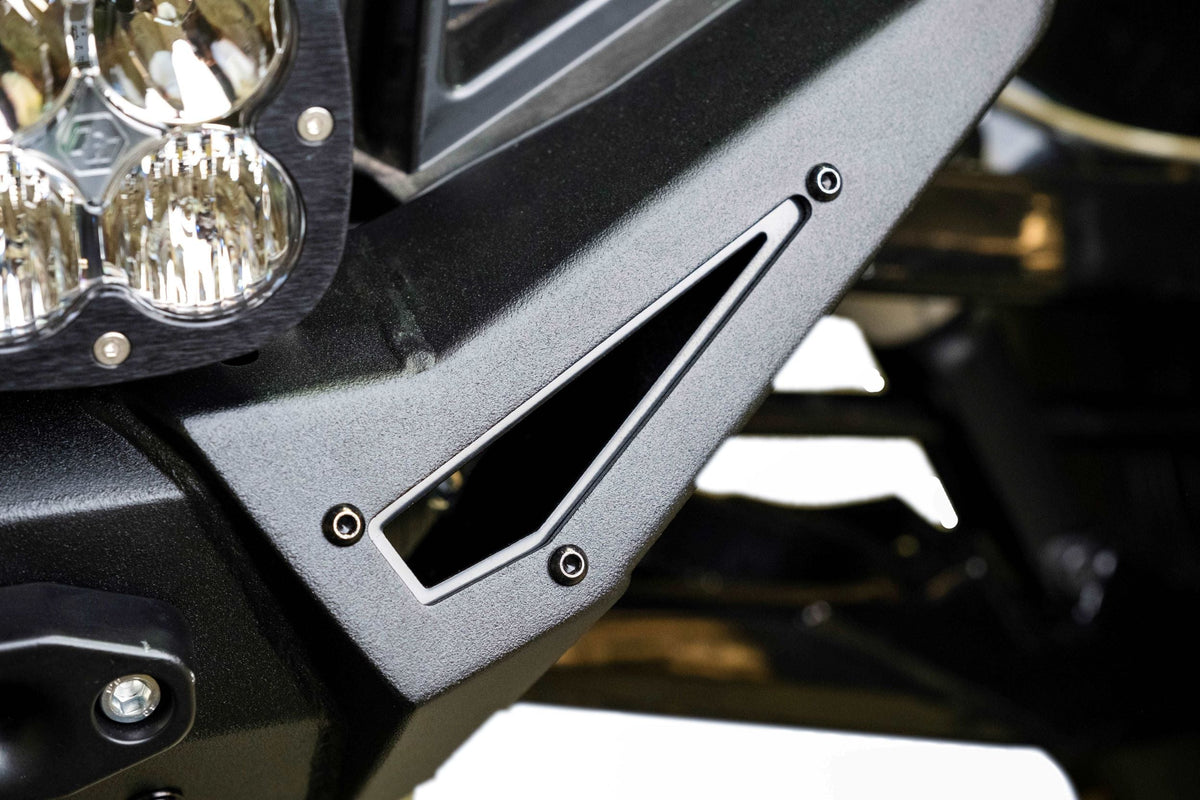 Side profile of Polaris RZR Pro R 2022-2024 Volt front winch bumper