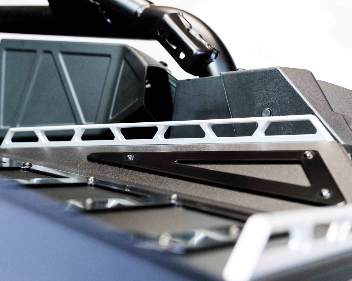Steel construction detail on Polaris RZR Volt Series Baja bed box
