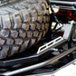 Lightweight aluminum rail construction detail on Can-Am Maverick X3 spare tire rack