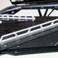 Billet aluminum handle detail on Can-Am Maverick X3 Volt Series Baja Bed Box showing machined finish