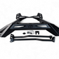 Can-Am Maverick R Rear Volt Bumper unboxed showing steel bumper, bolt-on mounting brackets, and complete hardware kit before installation