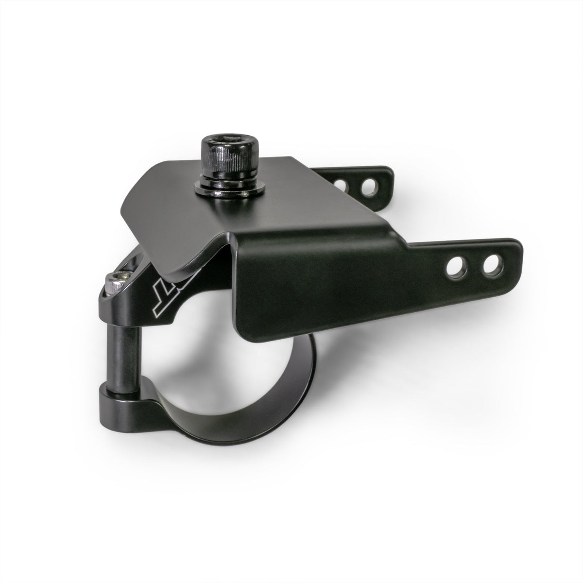Black powder-coated universal air pumper bracket