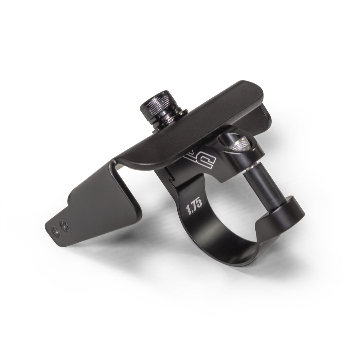 Black powder-coated universal air pumper bracket