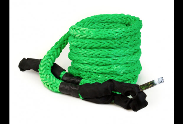 VooDoo Offroad 2.0 Santeria Series 1-1/4" x 30 ft Kinetic Recovery Rope with Rope Bag for Truck and Jeep - Green