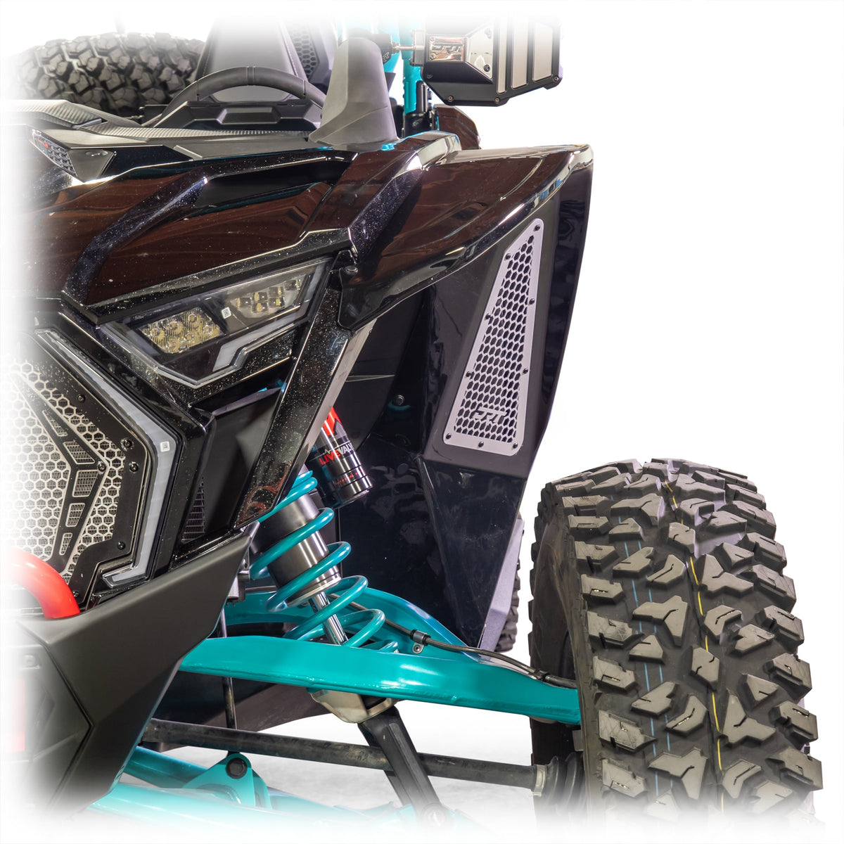 Polaris RZR wheels and extended fender clearance for 35″ tires