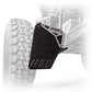 Polaris RZR Pro XP billet aluminum rock guard installed view rear suspension