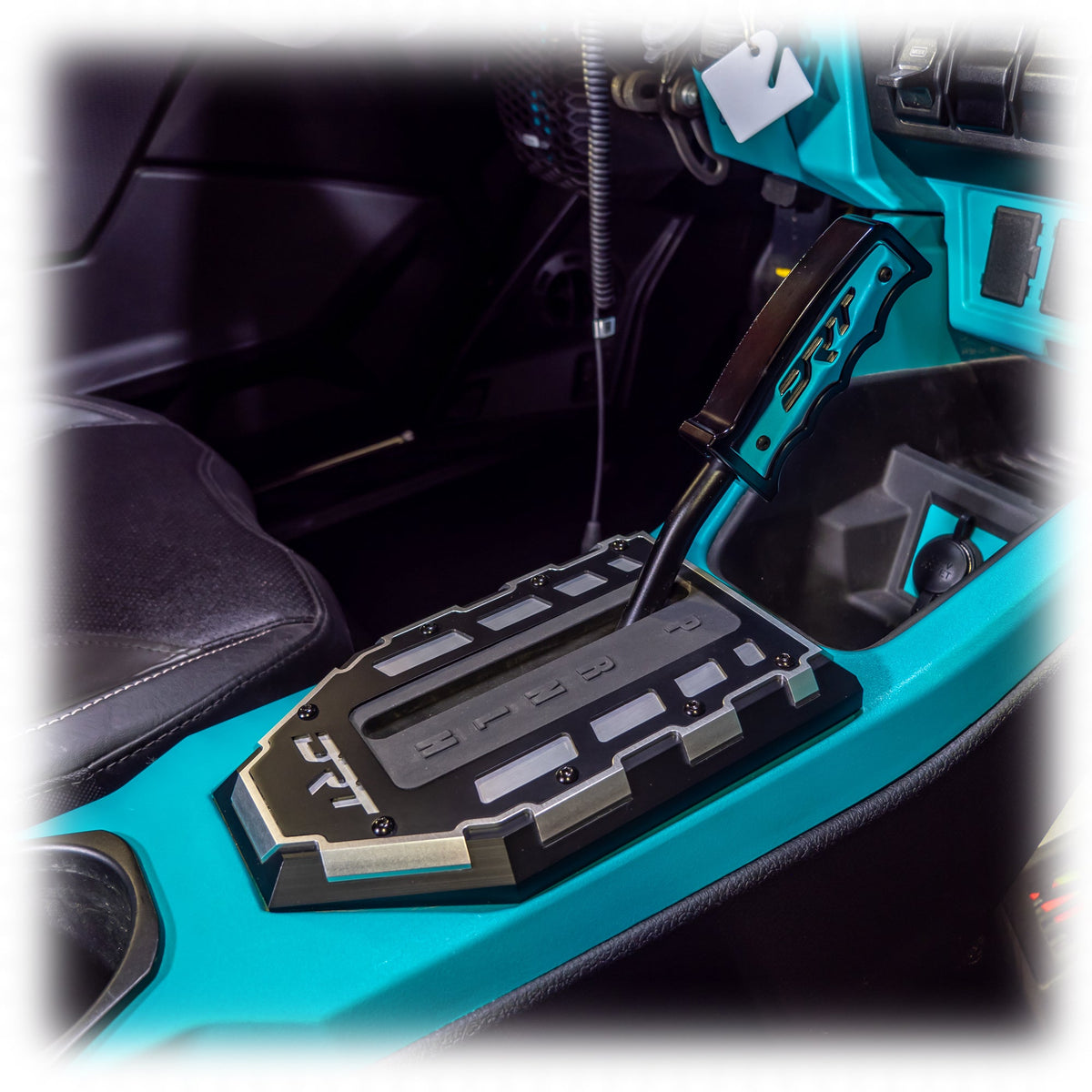 Polaris RZR shifter gate billet aluminum installed
