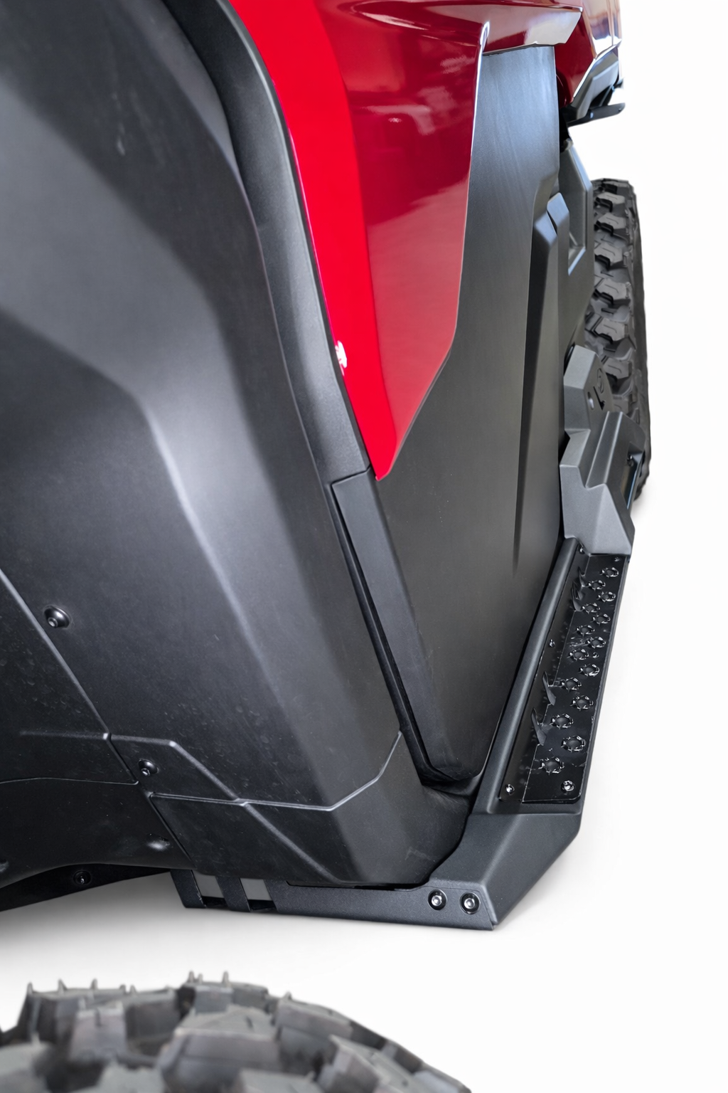 High-strength steel construction detail on Can-Am Defender 2-seat Rock Steps