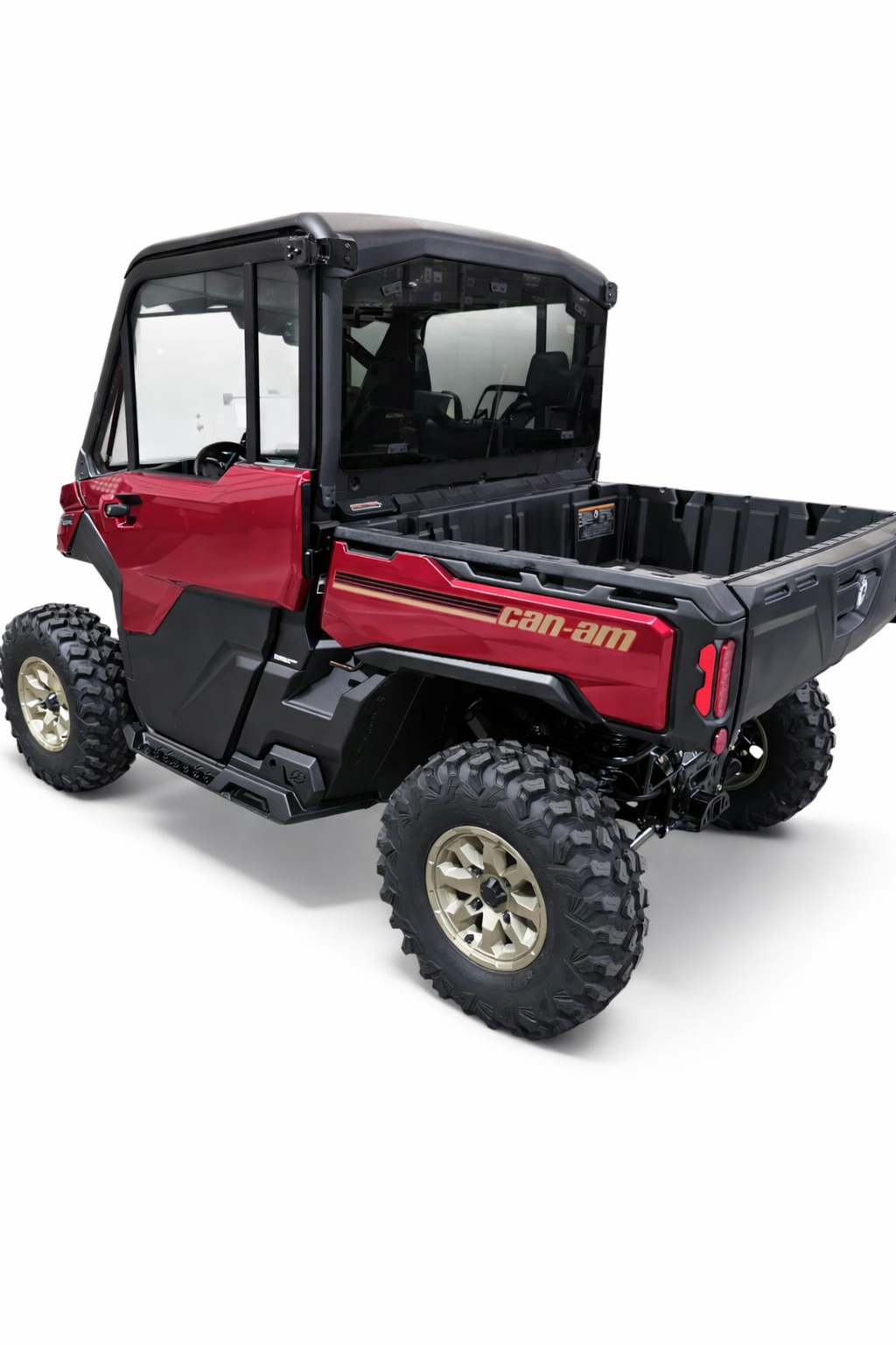 Side profile of Can-Am Defender 2-seat Volt Rock Steps showing rocker panel coverage