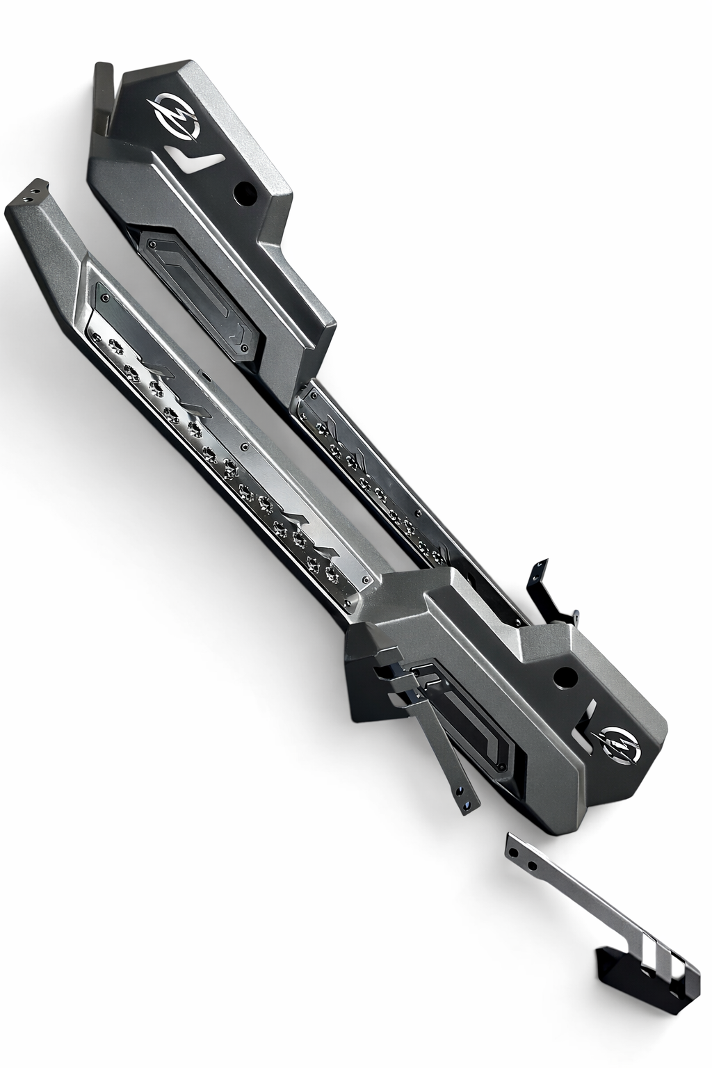 Installed Volt Rock Steps on 2-seat Can-Am Defender showing clean body-line fitment