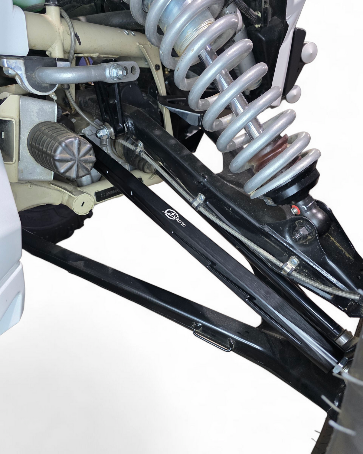 Side view of Can-Am X3 billet tie rod showing full length