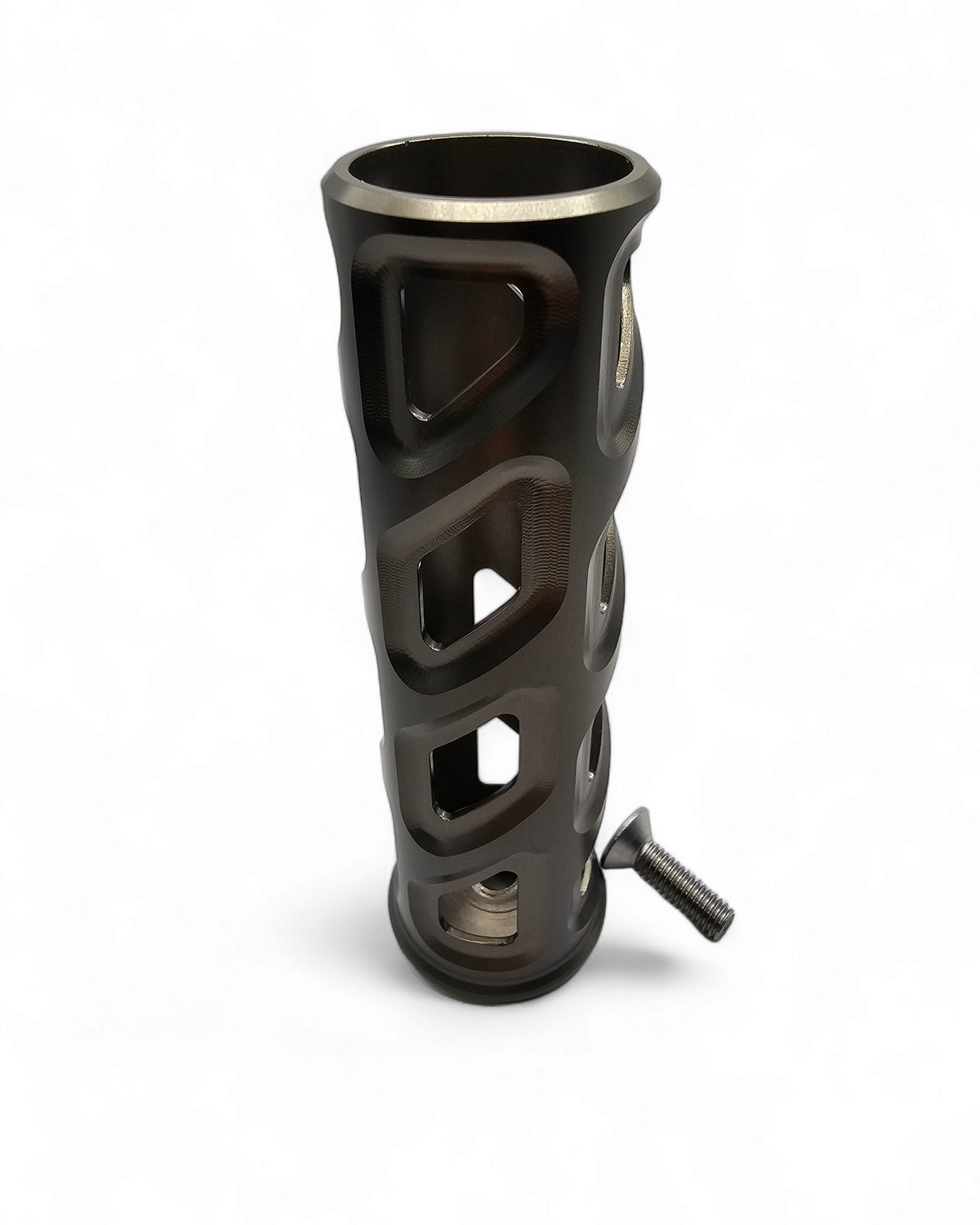 Ergonomic grip shape of Can-Am X3 gunmetal grab handle
