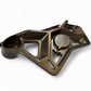 Gun metal billet upper shock mount brace installed on Can-Am Maverick X3 reinforcing the front shock mount